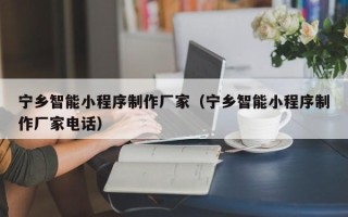荆州宁乡智能小程序制作厂家（宁乡智能小程序制作厂家电话）